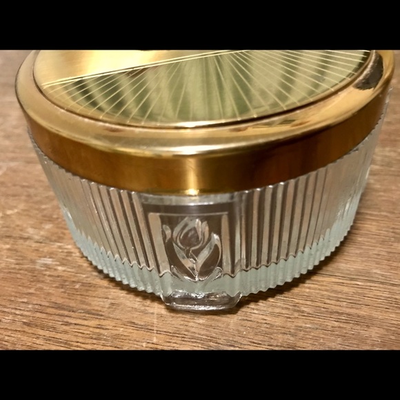 Other - Vintage Pressed Glass Vanity Powder Jar